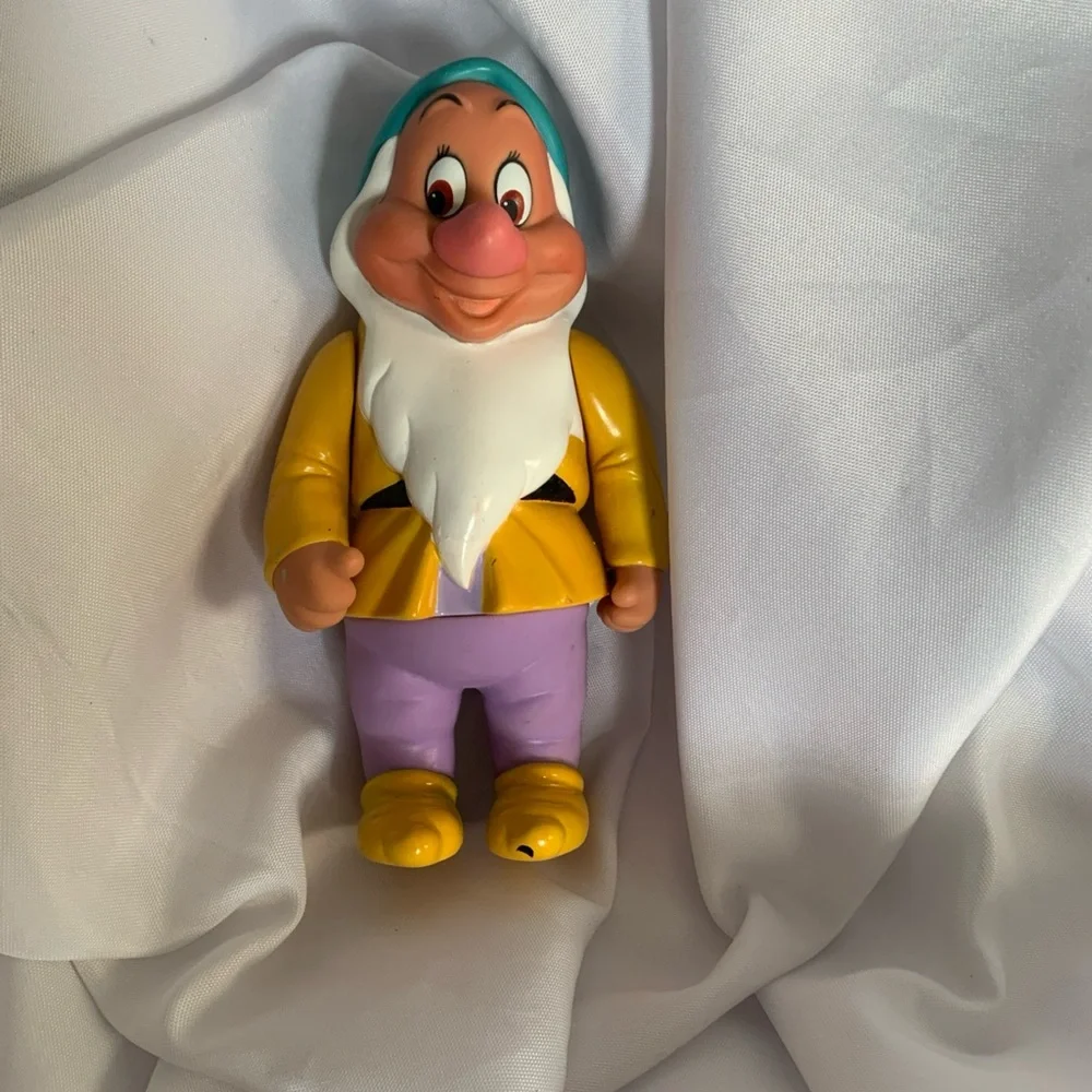 Set of 3 Colorful Dwarf Figurines From Snow White Sneezy Sleepy Happy